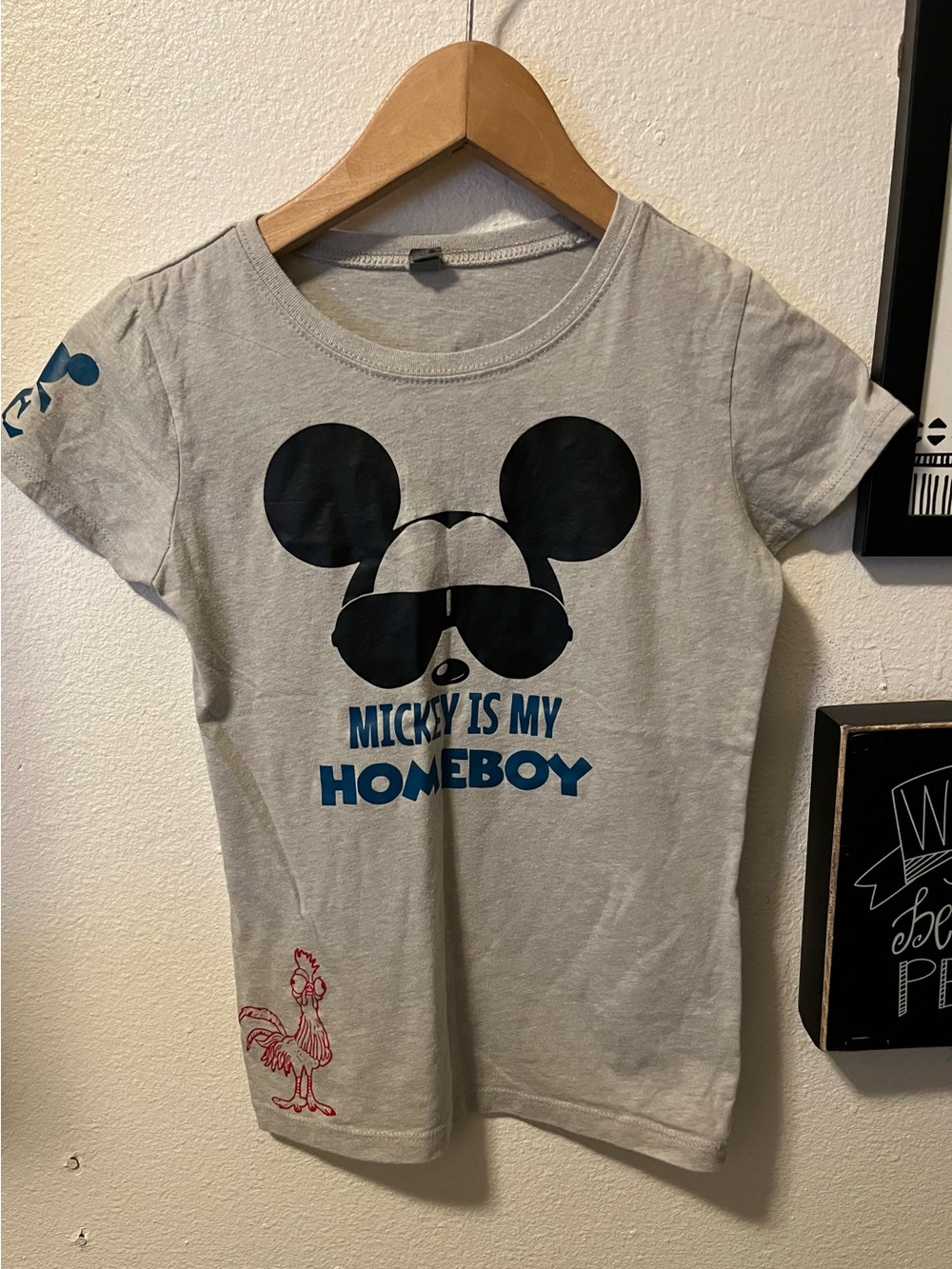 Kids Gray 'Mickey Is My Homeboy' Graphic Tee